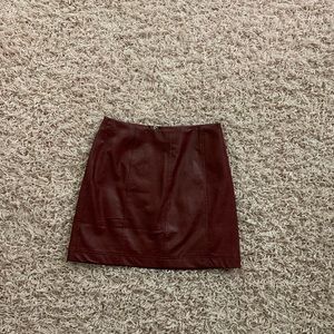 Burgundy Leather skirt